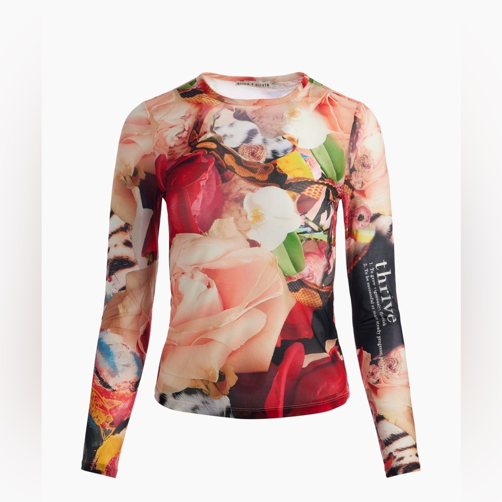 NWT- Alice + Olivia
A+0 x Kelly Dabbah Delaina Floral Mesh Top Size S